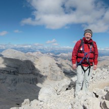 On the way to the Piz Cunturines. Central Alps in the background